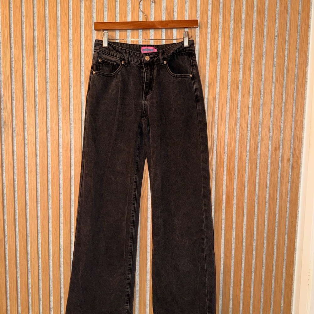 Edikted Black Bow Pocket Jeans